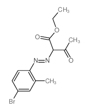 Butanoicacid, 2-[2-(4-bromo-2-methylphenyl)diazenyl]-3-oxo-, ethyl ester结构式