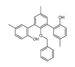 2-[3-(2-hydroxy-5-methylphenyl)-5-methyl-2-phenylmethoxyphenyl]-4-methylphenol结构式