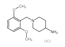 1-(2,6-二甲氧苄基)哌啶-4-胺盐酸盐结构式