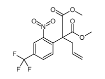Propanedioic acid, 2-[2-nitro-4-(trifluoromethyl)phenyl]-2-(2-propen-1-yl)-, 1,3-dimethyl ester Structure