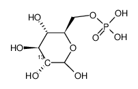 (2-13C1)-D-Glucose 6-phosphate结构式