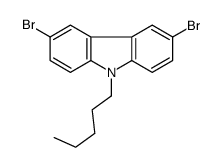 3,6-dibromo-9-pentylcarbazole Structure