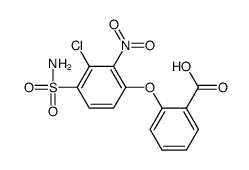 2-(3-chloro-2-nitro-4-sulfamoylphenoxy)benzoic acid结构式