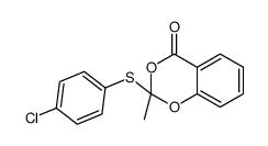 2-(4-chlorophenyl)sulfanyl-2-methyl-1,3-benzodioxin-4-one Structure