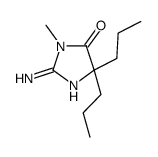 2-亚氨基-3-甲基-5,5-二丙基-咪唑啉-4-酮结构式