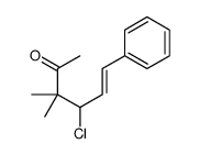 4-chloro-3,3-dimethyl-6-phenylhex-5-en-2-one结构式