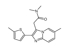 N,N-dimethyl-2-[6-methyl-2-(5-methylthiophen-2-yl)imidazo[1,2-a]pyridin-3-yl]acetamide结构式