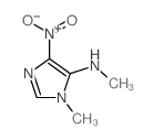 N,3-dimethyl-5-nitro-imidazol-4-amine结构式