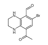 8-acetyl-6-bromo-1,2,3,4-tetrahydroquinoxaline-5-carbaldehyde Structure