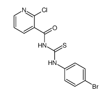 1-(2-chloronicotinoyl)-3-(4-bromophenyl)thiourea结构式