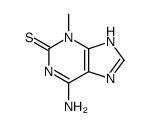 6-amino-3-methyl-7H-purine-2-thione Structure