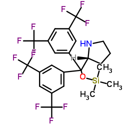 (2R)-2-[双[3,5-双(三氟乙基)苯基][(三甲基硅酯)氧基]甲基]-吡咯烷结构式