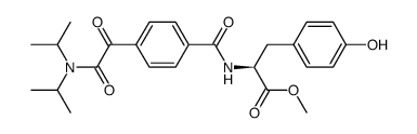 2-(4-diisopropylaminooxalylbenzoylamino)-((S)-4-hydroxyphenyl)propionic acid methyl ester Structure