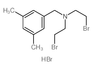 2-bromo-N-(2-bromoethyl)-N-[(3,5-dimethylphenyl)methyl]ethanamine Structure