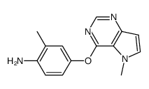 2-methyl-4-[(5-methyl-5H-pyrrolo[3,2-d]pyrimidin-4-yl)oxy]aniline结构式