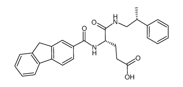N2-(9H-fluoren-2-ylcarbonyl)-N-[(2R)-2-phenylpropyl]-L-α-glutamine结构式
