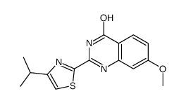 2-(4-异丙基噻唑-2-基)-7-甲氧基-喹唑啉-4-醇结构式