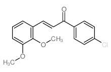 1-(4-chlorophenyl)-3-(2,3-dimethoxyphenyl)prop-2-en-1-one结构式