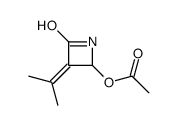 (4-oxo-3-propan-2-ylideneazetidin-2-yl) acetate结构式