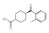 4-(2-fluorobenzoyl)cyclohexane-1-carboxylic acid结构式