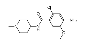 4-amino-2-chloro-5-methoxy-N-(1-methyl-4-piperidyl)benzamide结构式
