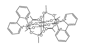 [Mn4O2(methanephoshonate)2(acetate)4(2,2'-bipyridine)2]结构式