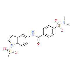 4-(Dimethylsulfamoyl)-N-[1-(methylsulfonyl)-2,3-dihydro-1H-indol-5-yl]benzamide Structure
