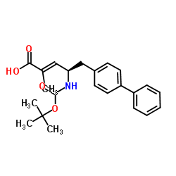 (R,E)-5-([1,1'-biphenyl]-4-yl)-4-((tert-butoxycarbonyl)amino)-2-methylpent-2-enoic acid Structure