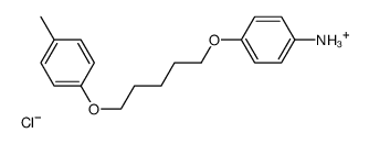 [4-[5-(4-methylphenoxy)pentoxy]phenyl]azanium,chloride结构式