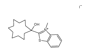 2-(1-hydroxycyclododecyl)-3-methylbenzo[d]thiazol-3-ium iodide Structure