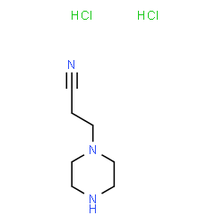 3-(哌嗪-1-基)丙腈二盐酸盐结构式