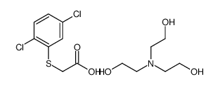 2-[bis(2-hydroxyethyl)amino]ethanol,2-(2,5-dichlorophenyl)sulfanylacetic acid Structure
