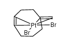 dibromo{(1,2,5,9-η4)-5-methylenecyclooctene}platinum(II)结构式