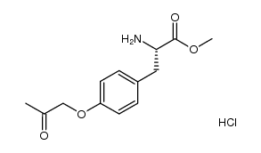(S)-methyl 2-amino-3-(4-(2-oxopropoxy)phenyl)propanoate hydrochloride Structure