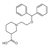 1-(2-benzhydryloxyethyl)piperidine-3-carboxylic acid结构式