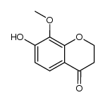 7-hydroxy-8-methoxy-2,3-dihydro-4H-1-benzopyran-4-one结构式