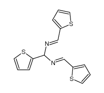 2-thienyl-N,N-bis[(E)-2-thienylmethylidene]methanediamine Structure