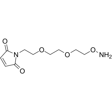 Mal-PEG2-oxyamine Structure