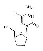 2',3'-二脱氧-5-碘胞苷结构式