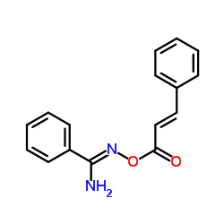 N-{[(2E)-3-Phenyl-2-propenoyl]oxy}benzenecarboximidamide结构式