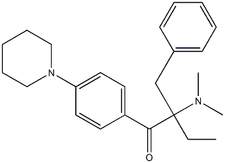 2-二甲氨基-2-苄基-1-(4-哌啶苯基)-1-丁酮结构式