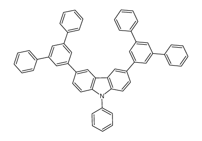 9-phenyl-3,6-bis-[1,1':3',1'']terphenyl-5'-yl-9H-carbazole Structure