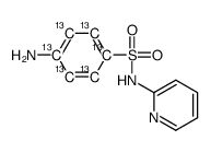 磺胺吡啶-13C6 标准品结构式