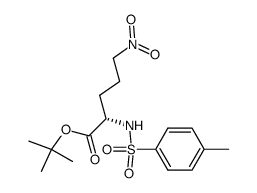 1,1-dimethylethyl (S)-5-nitro-2-(((4-methylphenyl)sulfonyl)amino)pentanoate Structure