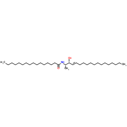 N-palmitoyl-1-deoxysphingosine (m18:1/16:0)结构式