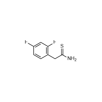 2-(2,4-二氟苯基)乙硫代酰胺结构式