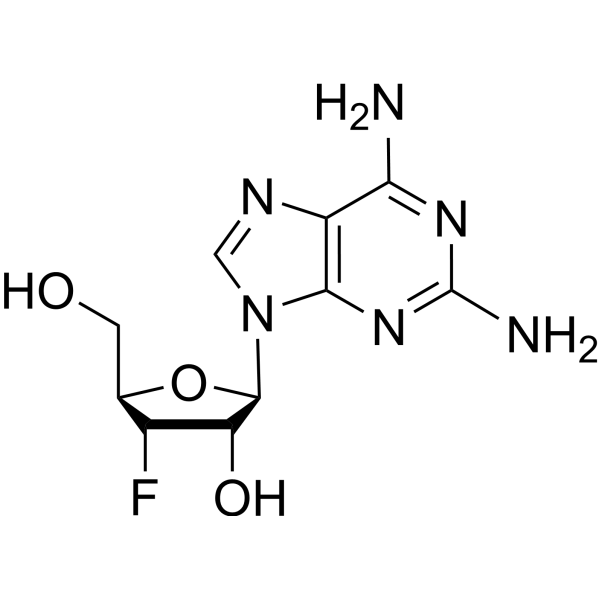 2-Amino-3’-deoxy-3’-fluoroadenosine结构式