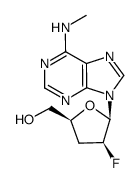 N(6)-methyl-2',3'-dideoxy-2'-fluoro-beta-arabinofuranosyladenine结构式
