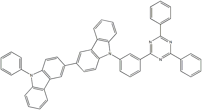 9-[3-(4,6-二苯基-1,3,5-三嗪-2-基)苯基]-9'-苯基-3,3'-二咔唑结构式