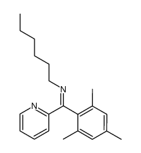 (Z)-N-(mesityl(pyridin-2-yl)methylene)hexan-1-amine结构式